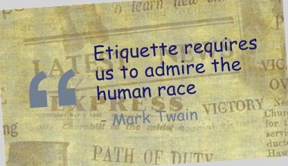 etiquette quote Mark Twain